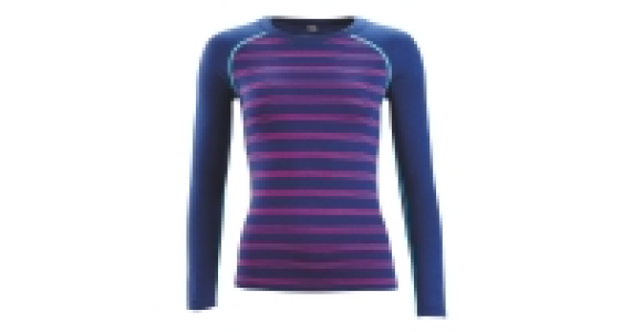 Ladies Striped Merino Thermal Top