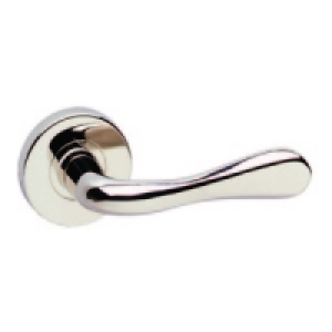 Urfic Victoria Round Rose Latch Handle Polished Nickel