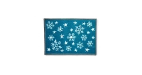 Snowflake Loop Pile Washable Mat