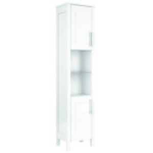 Frontera Tall Bathroom Unit White 410mm