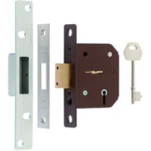 Wickes Economy Deadlock Satin Finish 64mm £16.89