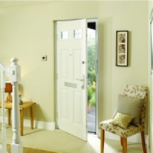 Wickes Byron Composite Fibreglass High Security Door Green M