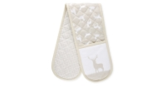 Oatmeal Stag Double Oven Glove