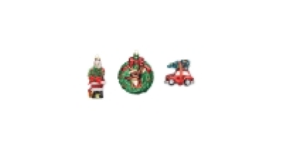 Traditional Novelty Baubles 3 Pack