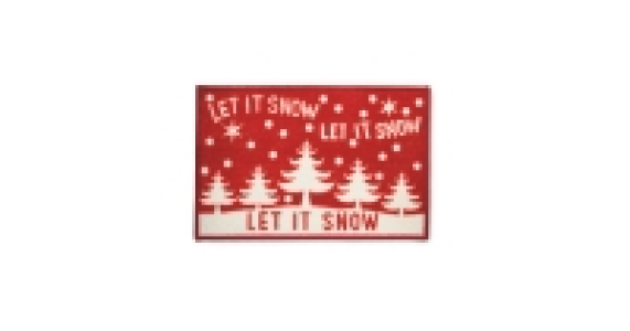 Let It Snow Cut Pile Washable Mat