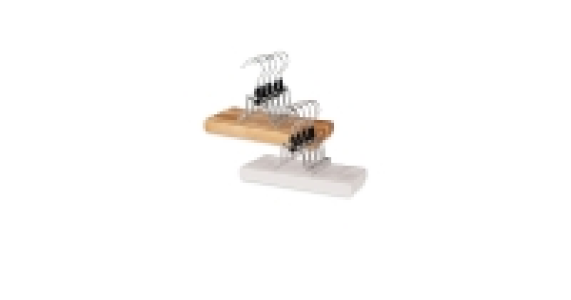 Wooden Trouser Hangers 5-Piece Set