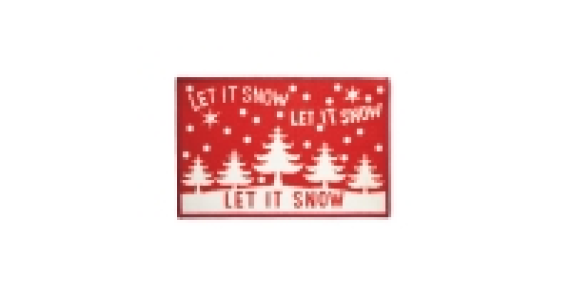Let It Snow Loop Pile Washable Mat