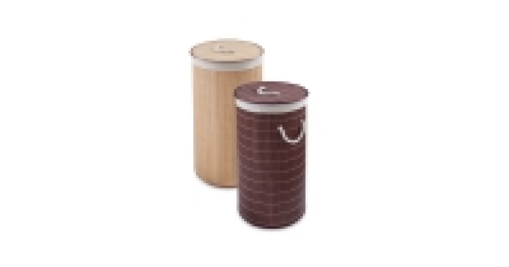 Round Bamboo Laundry Hamper