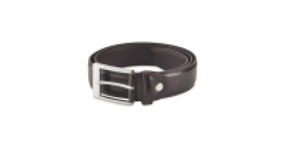 Mens Silver Buckle Leather Belt