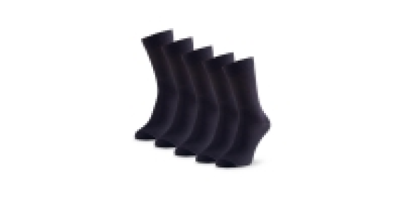 Mens Plain Black Modal Socks 5-Pack