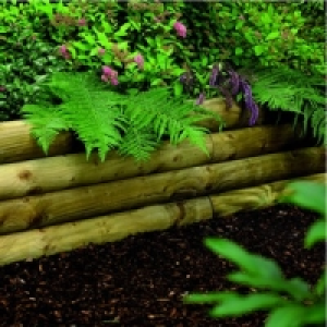 Wickes Shaped Garden Sleeper 1.8m Natural Timber