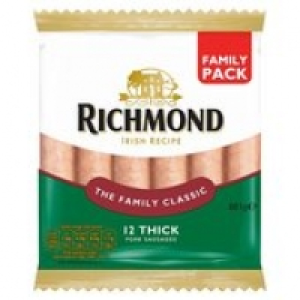 Richmond 12 Thick Pork Sausages £3.00
