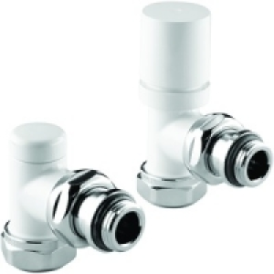 Contemporary Round Angled Valves White