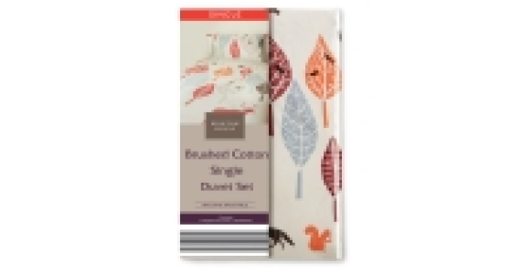 Leaf Print Cotton Single Duvet Set