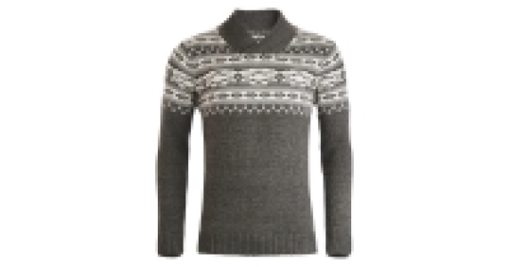 Mens Shawl Neck Nordic Wool Jumper