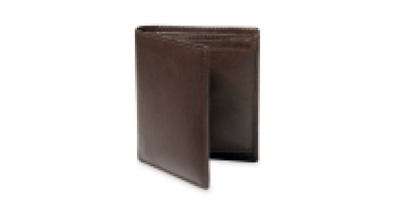 Upright Brown Leather Wallet