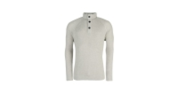 Mens Grey Funnel Waffle Jumper