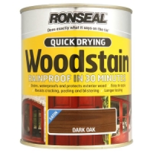 Ronseal Quick Drying Woodstain Satin Dark Oak 750ml £13.95
