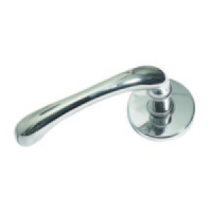Urfic Mayfair Round Rose Latch Handle Polished Nickel