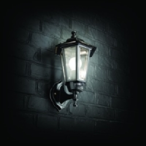 PIR Wall Lantern Black