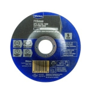 Wickes Metal Flat Cutting Disc 115mm PK5