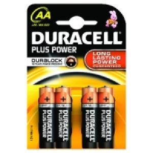Duracell Plus Power Batteries AA PK4
