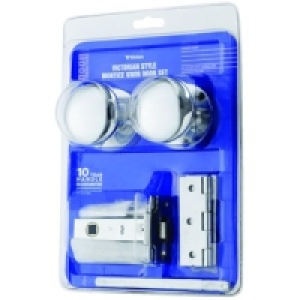 Wickes Chester Mortice Door Knob Pack Chrome