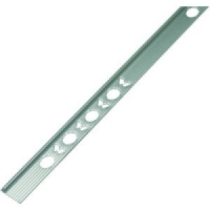 Wickes Tile Trim Brushed Silver Effect Anodised Aluminium 6m