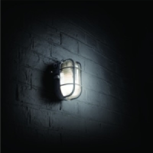 60W Caged Oval Bulkhead Black