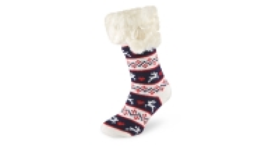 Ladies Reindeer Slipper Socks