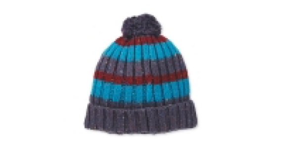Stripey Knitted Pom Pom Hat £2.99