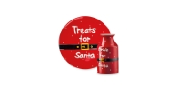Santa Design Plate and Bottle