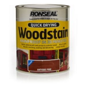 Ronseal Quick Drying Satin Woodstain Antique Pine 750ml &pound;13.95