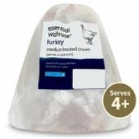 Ocado  Frozen Essential Waitrose Medium Turkey Crown Serves min 4