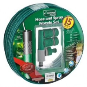 Poundland  Hose & Spray Nozzle Set 15m