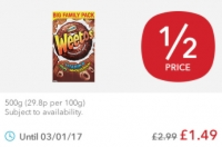 Cooperative Food  Weetabix Weetos Chocolate