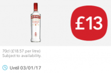 Smirnoff Red Label Vodka £13.00