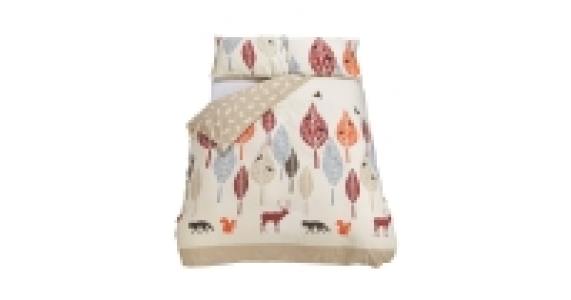 Leaf Print Cotton King Duvet Set