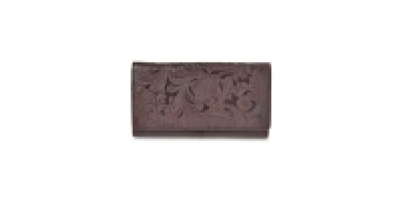 Embossed Brown Leather Purse