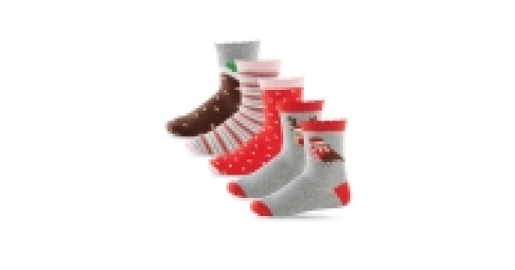 Childrens Xmas Socks 5 - Pack