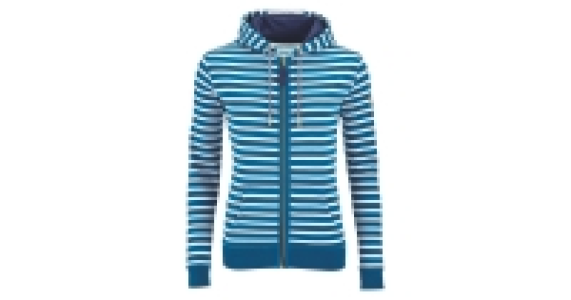Ladies Zip Striped Overhead Hoodie