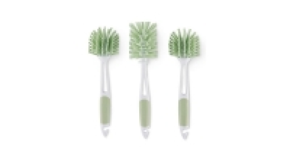 Oval, Glass and Dish Brush Set