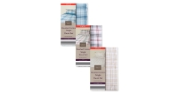 Cotton Check Single Duvet Set £9.99