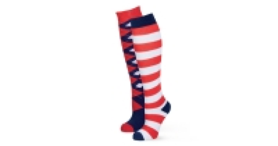 Ladies Red Argyle Riding Socks