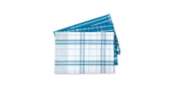 White/Blue Tea Towel 3-Pack
