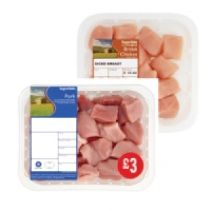 SuperValu Diced Chicken Breast, SuperValu Diced Pork