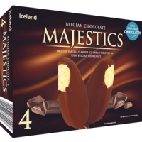 Iceland  Iceland 4 Belgian Chocolate Majestics 480ml