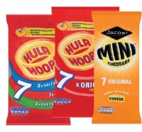 Budgens  Hula Hoops Variety, Original, Jacobs Mini Cheddars 7 Pack