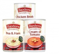 Budgens  Baxters Chicken Broth, Pea&ham, Cream of Tomato Soup