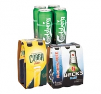 Budgens  Carlsberg Can, Cobra Bottle, Becks